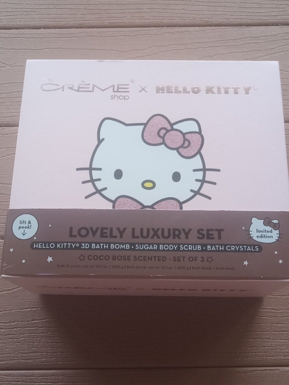 The Creme shop. Hello Kitty. Lovely Luxury Set. Coco Rose scented. New